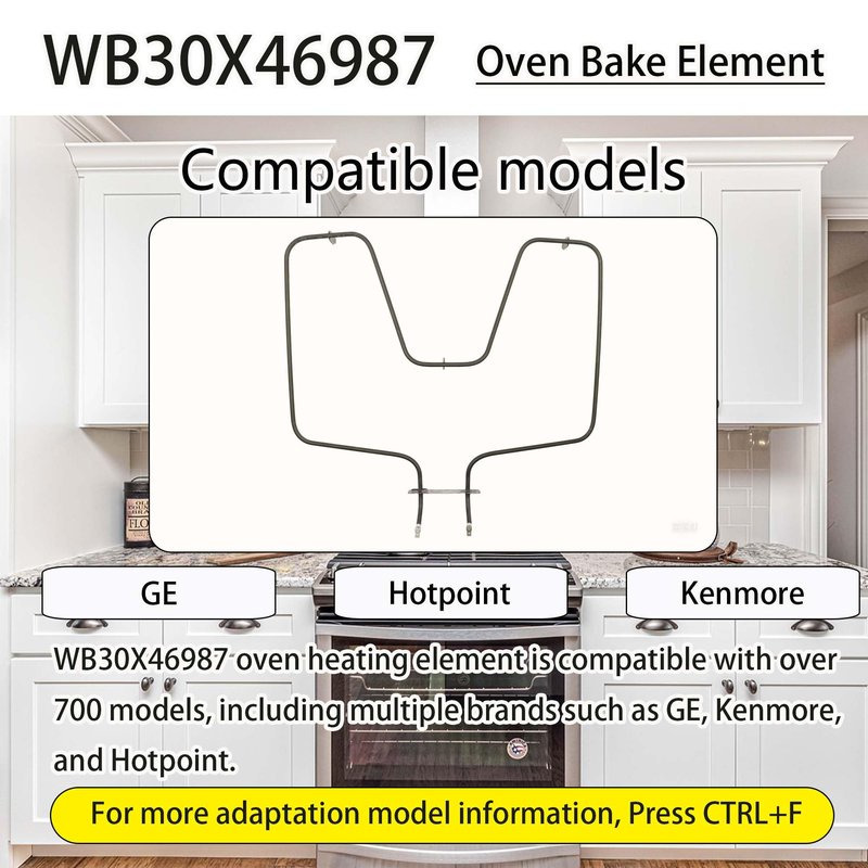 𝑼𝑷𝑮𝑹𝑨𝑫𝑬𝑫 WB30X46987 Oven Heating Element – Perfect Replacement for GE, Hotpoint, Kenmore Models 4984035, AP7216188, PS17626202, EAP17626202