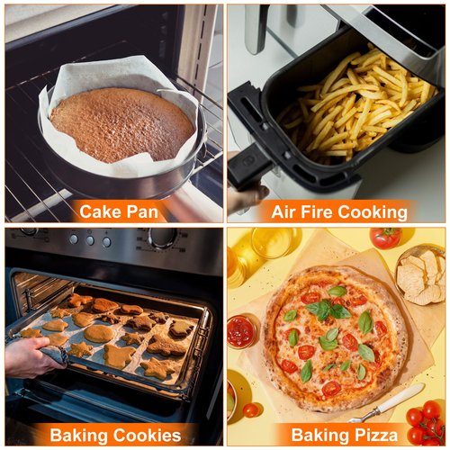 uxcell 500Pcs Parchment Paper Rounds 6 Inch, Round Parchment Paper Non Stick for Baking Small Cakes, Separating Frozen Meat, White