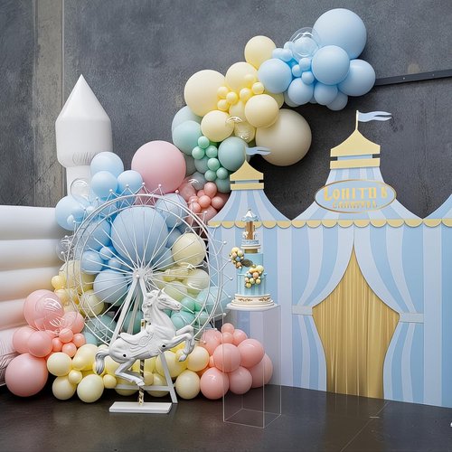 HILAVO Pastel Balloons - 12 Inch Macaron Rainbow Latex Balloons with Colorful Confetti | Perfect for Easter, Birthdays, and Weddings