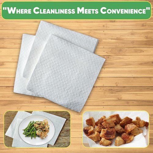 Pantryware Essentials Paper Lunch Napkins. 500 Count Lunch Napkins 1 Ply, White. 12 x 12