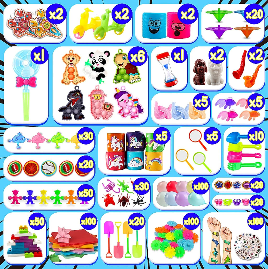 Skiennix 1000 PCS Fidget Toys Bulk - Perfect Party Favors & Classroom Prizes for Kids