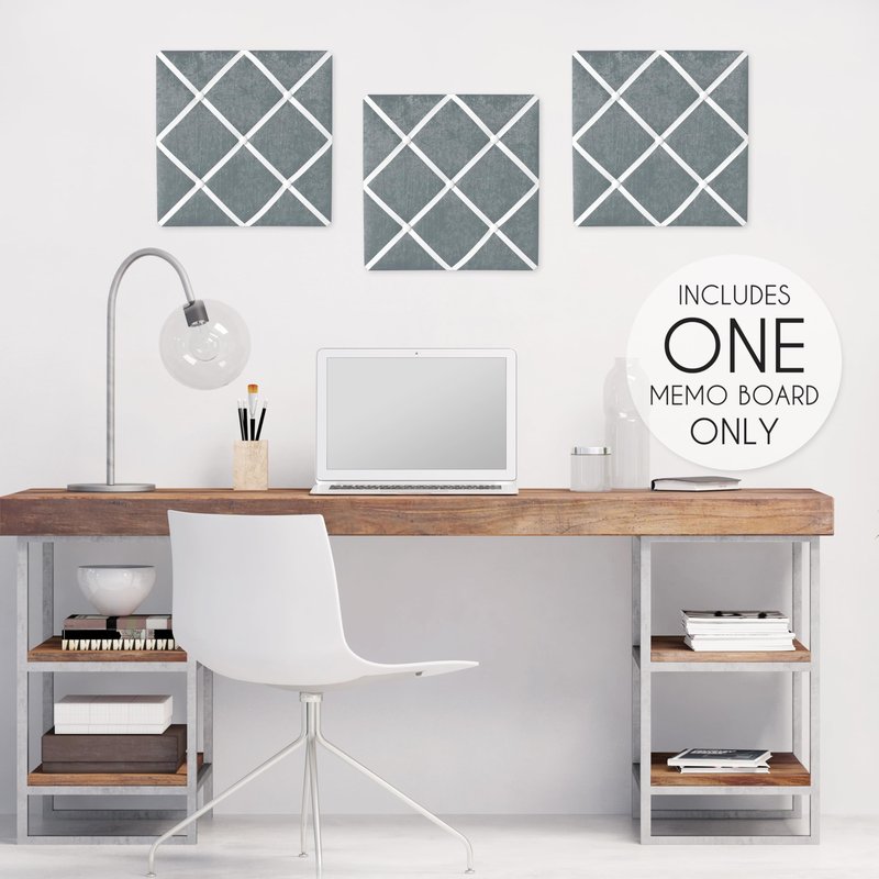 Sweet Jojo Designs Grey Fabric Memory Memo Photo Bulletin Board - Solid Light Gray Silver Crinkle Crushed Velvet Luxurious Elegant Princess Boho Shabby Chic Luxury Boutique for Lace Collection