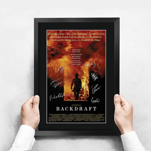 HWC Trading Backdraft Kurt Russell 16 x 12 inch Framed Gifts Printed Poster Signed Autograph Picture for Movie Memorabilia Fans - 16" x 12" Framed