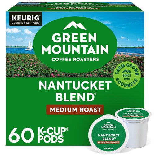 Green Mountain Coffee Roasters Nantucket Blend - Medium Roast K-Cup Pods | 60 Count (6 Packs of 10)