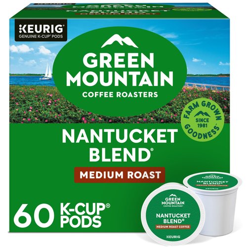 Green Mountain Coffee Roasters Nantucket Blend, Keurig Single Serve K-Cup Pods, Medium Roast Coffee, 60 Count, (6 Packs of 10)