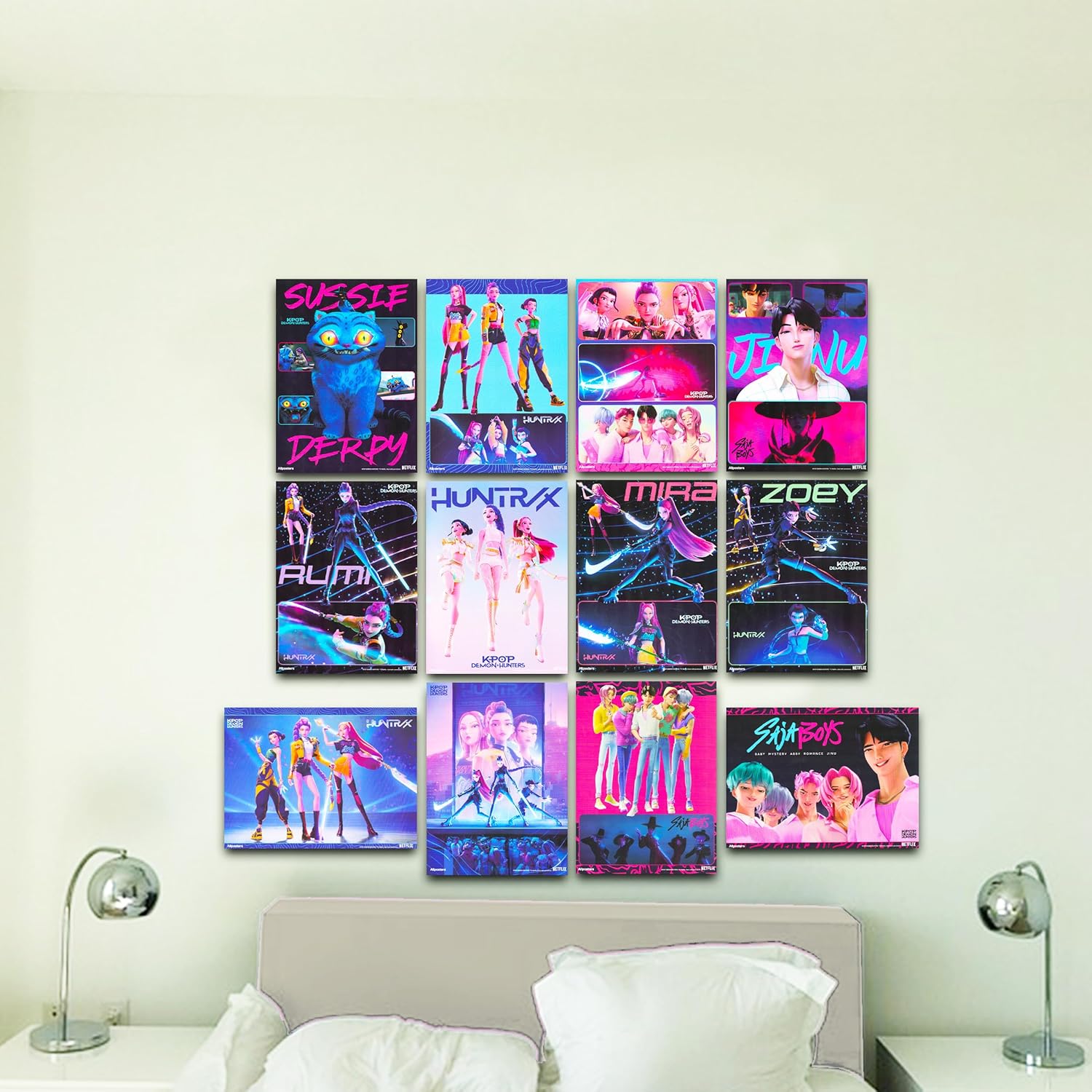 Netflix Kpop Demon Hunters Poster Book - 12 Stunning Posters & Decals for Kids' Room Decor | Perfect for Boys & Girls