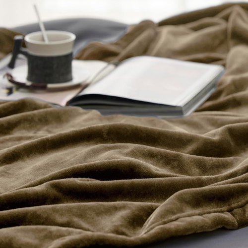 Bedsure GentleSoft Fleece Blanket - King Size Camel | Soft, Lightweight, Plush Microfiber, 108x90 Inches