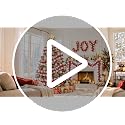 Sakayo 50FT Red & White Christmas Tinsel Snowflake Garland, Indoor Outdoor Holiday Decor