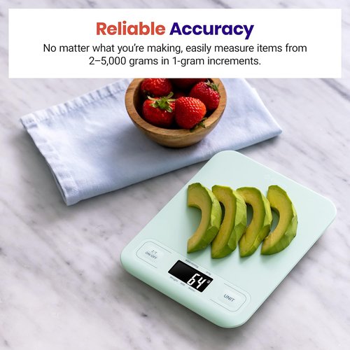 Etekcity Digital Kitchen Scale - Accurate Grams & Ounces for Weight Loss & Meal Prep | Medium Green