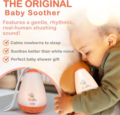 Baby Shusher Firefly Baby Soother - Nightlight & White Noise Machine for Crying Babies, USB Rechargeable