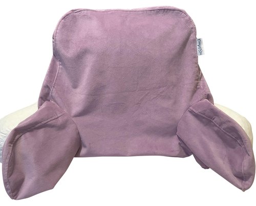 ComfortSpa Reading Pillow Replacement Cover for 19 inch Back Rest Pillow, Polyester Velour Machine Wash and Dry (Lavender)