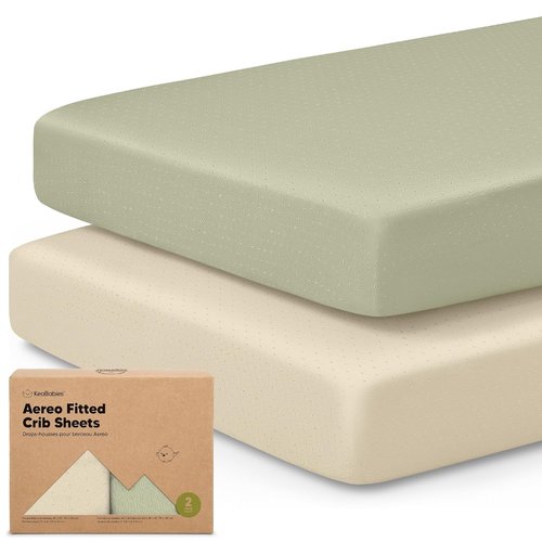 KeaBabies Fitted Crib Sheets - Soft Bamboo Viscose Cotton, 52x28, Gender Neutral, Breathable (Avocado)