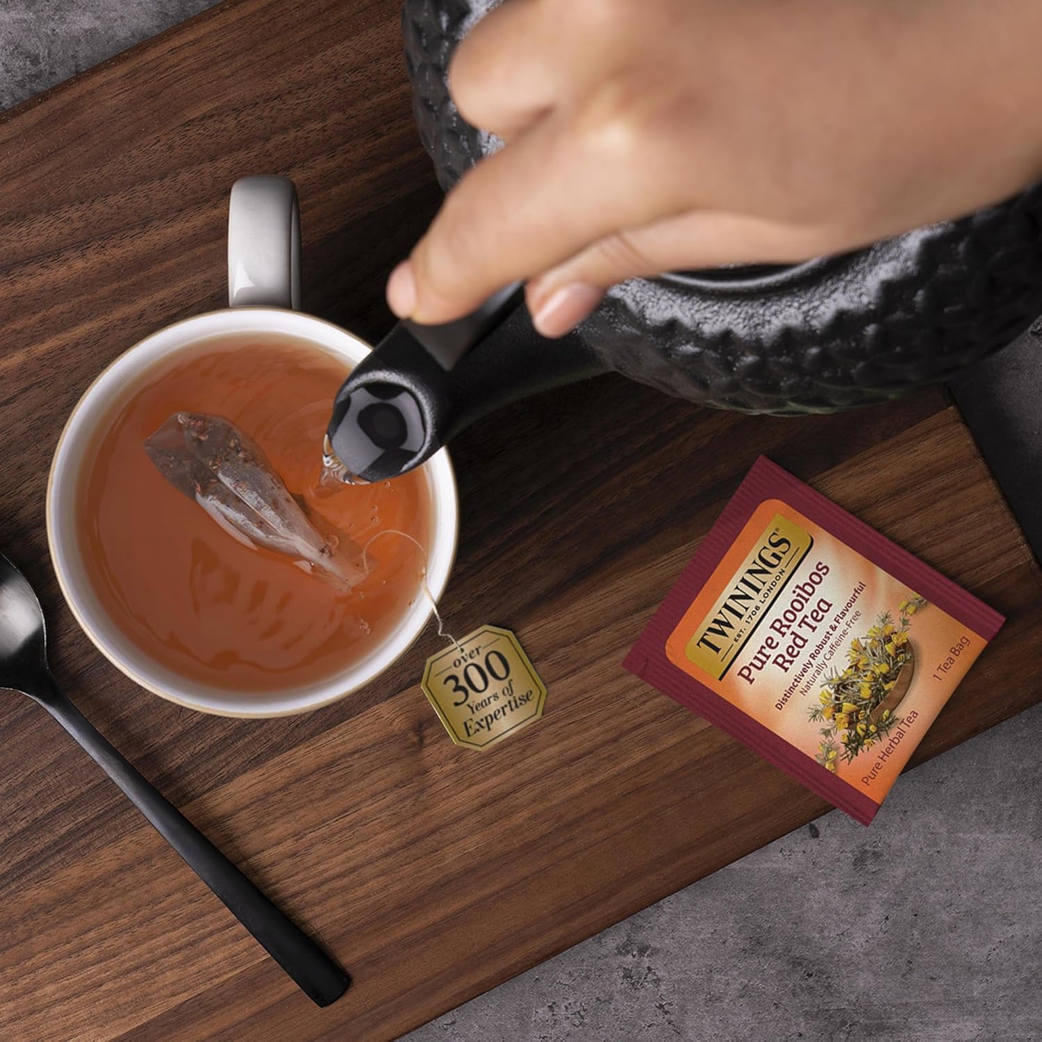 Twinings Pure Rooibos Red Tea - Naturally Sweet & Tangy Caffeine-Free Herbal Tea Bags, 20 Count (Pack of 2)