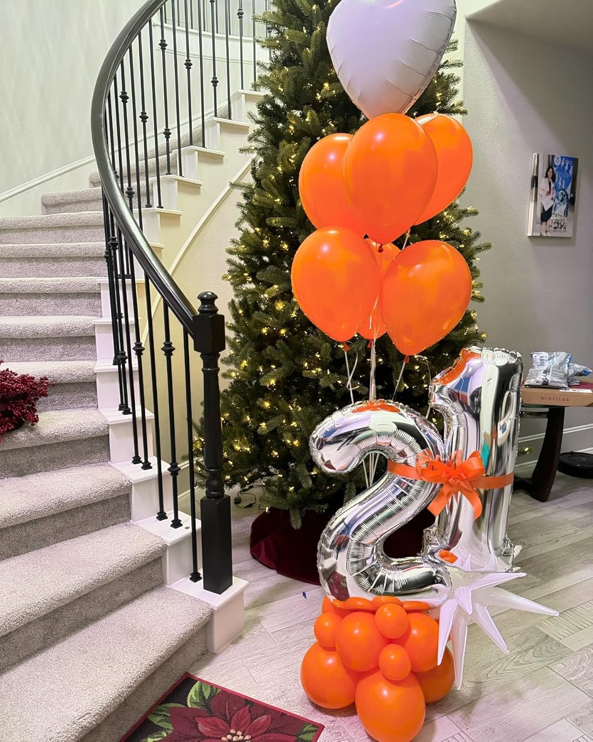 Silver Number 21 Balloon - 40 Inch 21st Birthday Decoration for Kids & Adults | Perfect for Celebrations