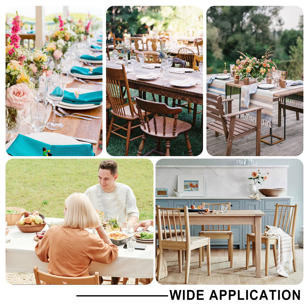 XWZO Clear Plastic Tablecloth Rectangle - 100% Waterproof Oilproof Stain Resistant Wipeable Vinyl Table Cloth, Transparent Cover Protector for Dining, Parties, 52 x 70 Inch