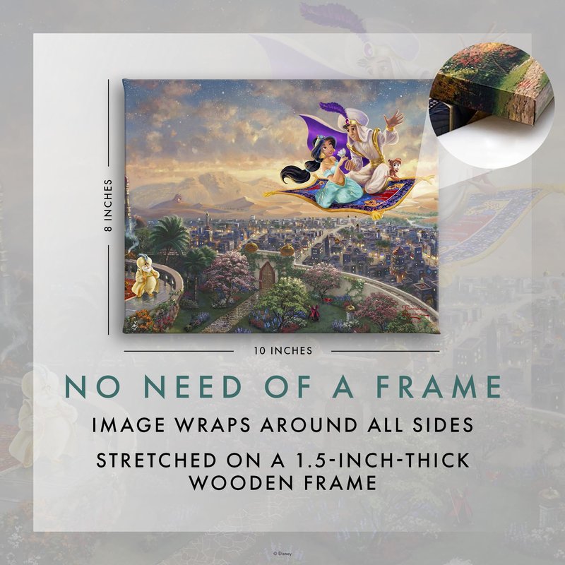 Thomas Kinkade Studios Aladdin 8 x 10 Gallery Wrapped Canvas
