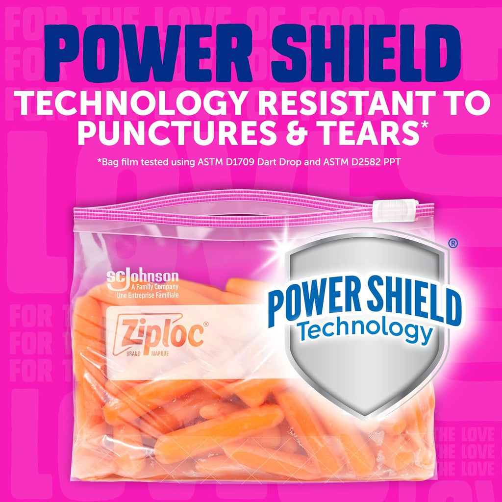 Ziploc Gallon Food Storage Bags - Power Shield Technology for Enhanced Durability | 68 Count