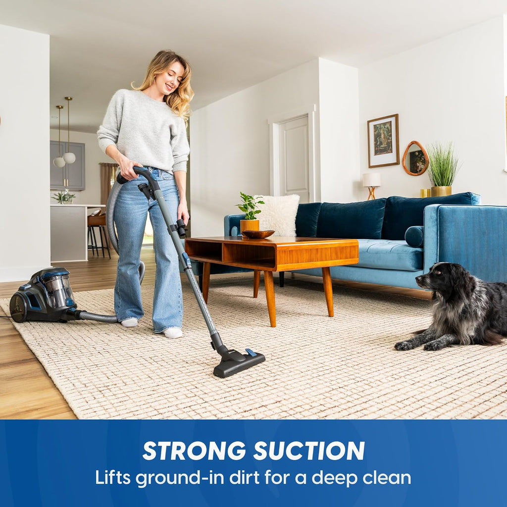 Vacmaster CC0501 Ultra Silent Bagless Canister Vacuum - Powerful HEPA Filtration & One-Touch Dust Release