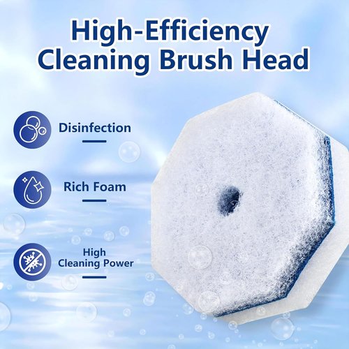 FHORAIN Toilet Wand Refills - 40 Count Disposable Brush Heads with Extra Thick Triple-Layer Foaming Power