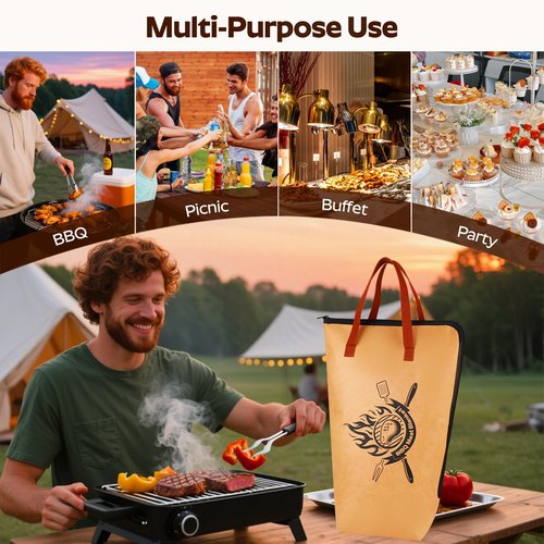 BBQ Blanket for Resting Meat,Multi Layer Insulated Meat Resting Bag for Grilling Accessories,Reuseable Smoker Meat Resting Blanket with Leak-Proof for Brisket,Turkey,Steak (21 Inch)