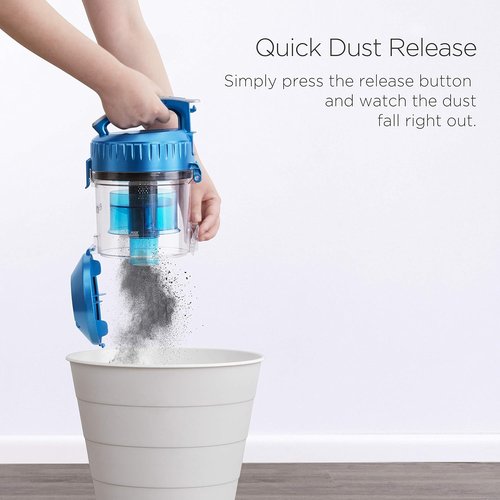Eureka Bagless Canister Vacuum Cleaner - Lightweight & Versatile for Carpets and Hard Floors | Blue, Whirlwind NEN110B