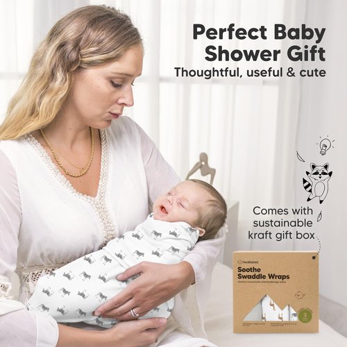 3-Pack Organic Baby Swaddle Sleep Sacks - Swaddles for Newborns, Infant 0-3 Months, Baby Girls, Boys, Soft & Snug Newborn Sleep Sack, Nursery Swaddling Blankets (The Wild, OS)
