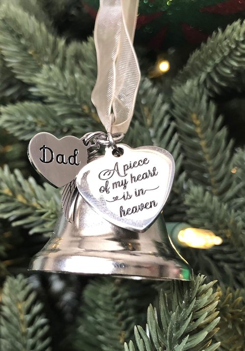 Memorial Christmas Ornament for Dad & Mom | Heartfelt Remembrance Bell | Sympathy Gift for Grieving Families