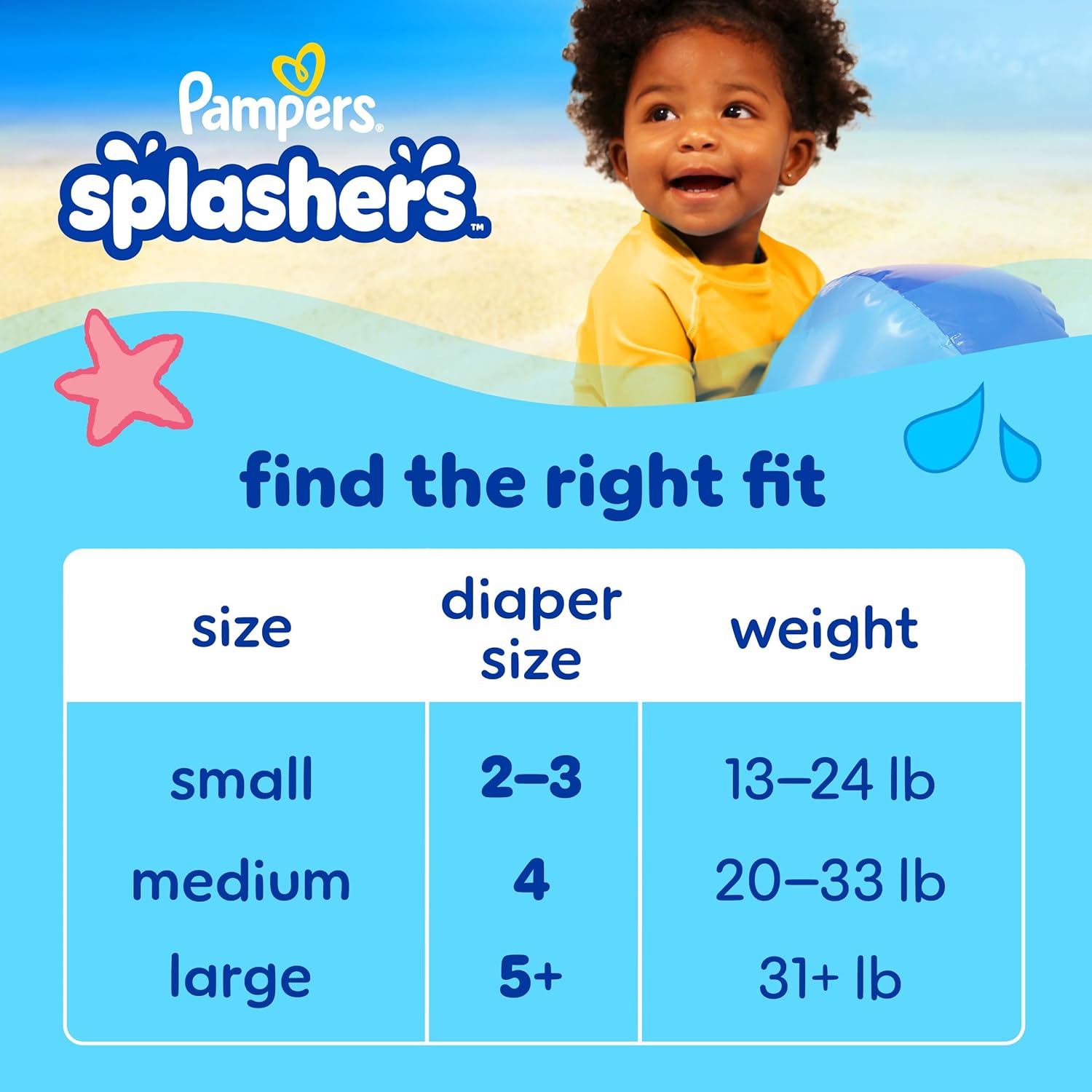 Pampers Swim Diapers - Splashers Size 4 | 18 Count Gap-Free Disposable Baby Swimming Pants