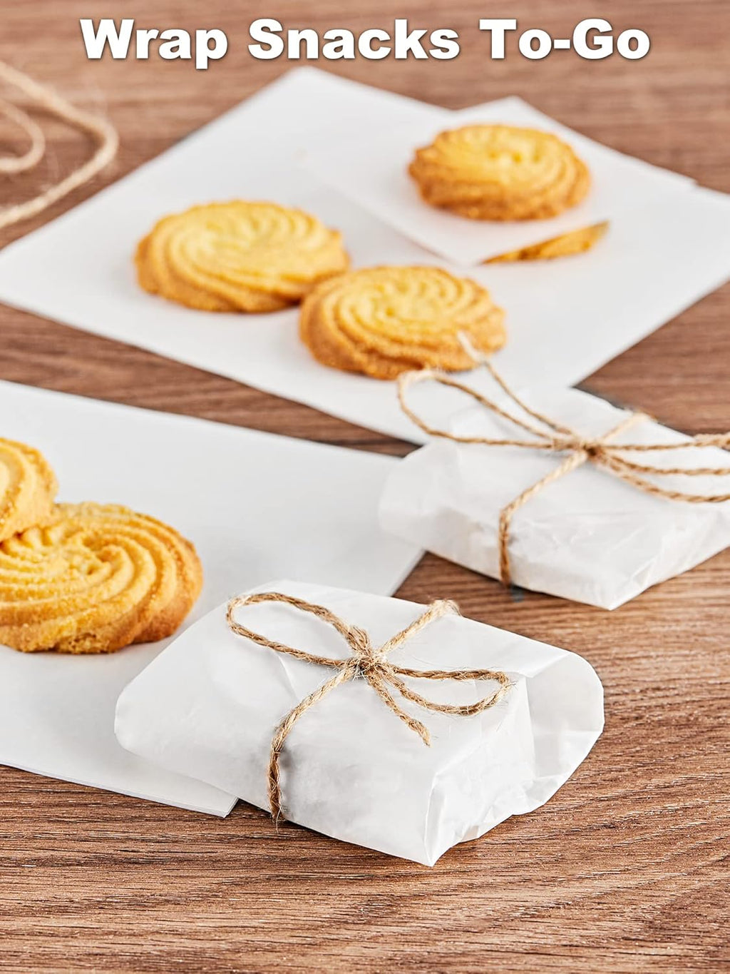SMARTAKE Non-Stick Wax Paper | 1000 Pcs 6x6 Inch Hamburger Patty & Sandwich Separators - White
