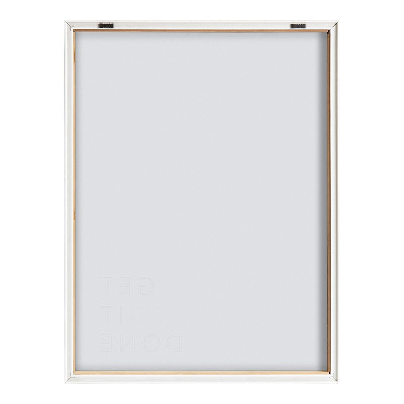 Kate and Laurel Blake Get It Done Framed Printed Printed Dry-Erase Glass Wall Art by The Creative Bunch Studio, 18x24 Natural, Inspirational Art for Wall