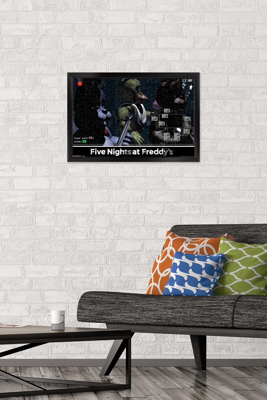 Trends International Five Nights at Freddy's - Show Stage Wall Poster, 14.725" x 22.375", Black Framed Version