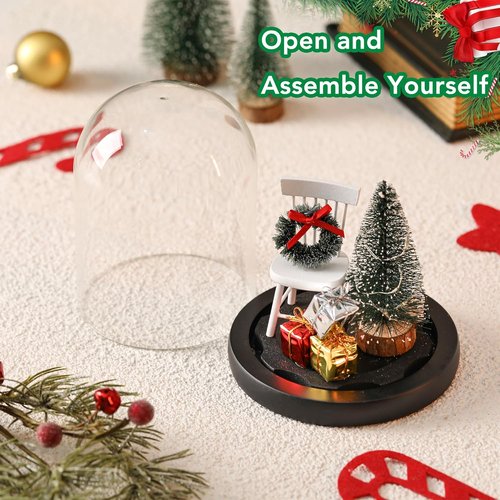 Christmas In Heaven Empty Chair Ornament - Memorial Gift Cloche for Loving Memory Decor