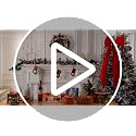 Pink Christmas Tree Decorations Set with Velvet Bows & Berry Picks - 49 pcs