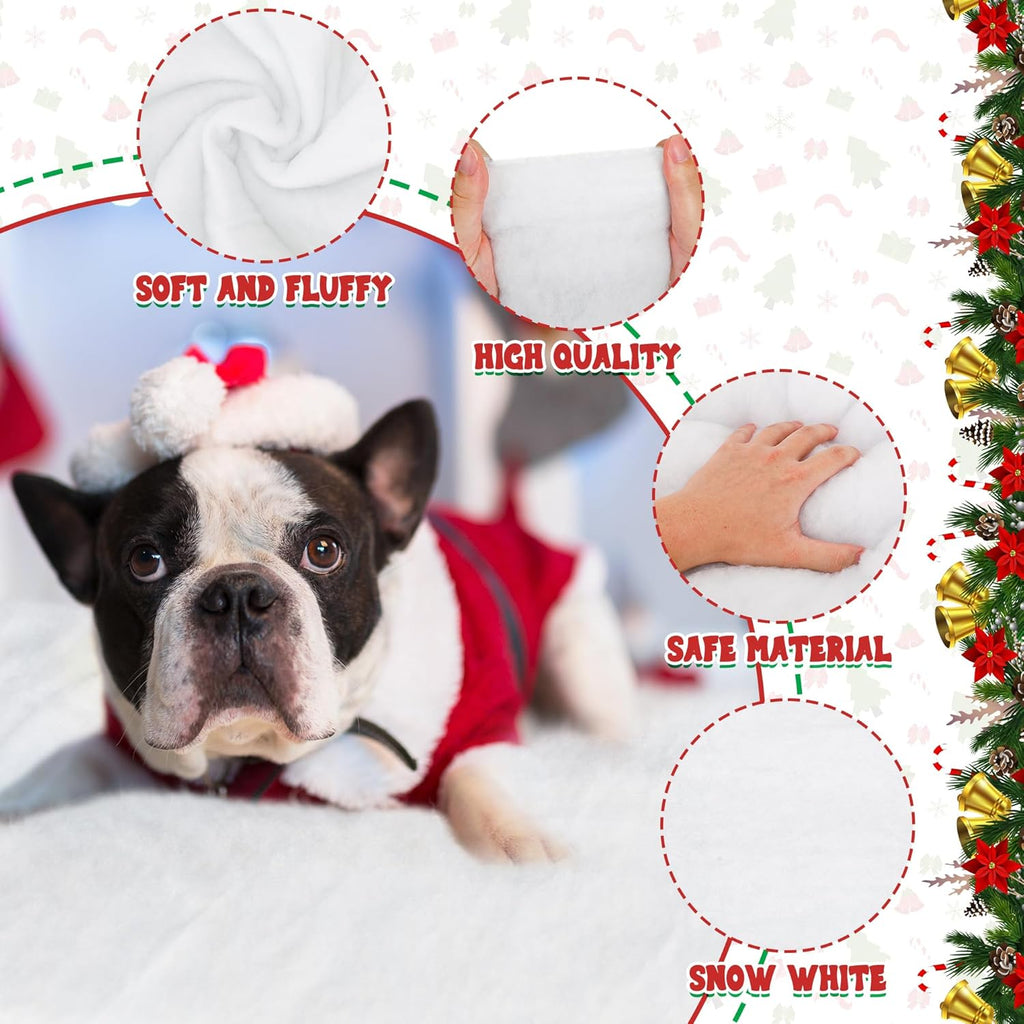 QZYL Christmas Snow Blanket Roll - 3x8FT White Decoration for Holiday Festivities