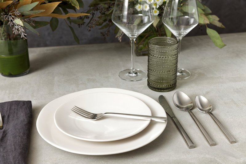 Fortessa Vitraluxe Dinnerware Heirloom Matte Finish Dinner Plate 10.75-Inch, Linen, Set of 4