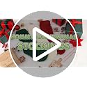 Cable Knitted Christmas Stockings 18 Inch Large Set of 6 (Red, Green, White)