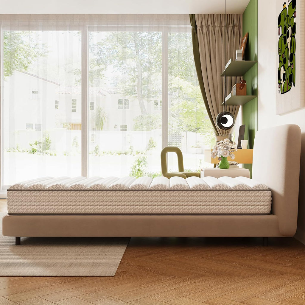 Novilla Twin Mattress - 6 Inch Medium Plush Hybrid Mattress with Smarts™ Coil for Pressure Relief | CertiPUR-US Certified
