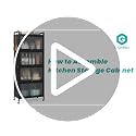 5-Tier Kitchen Storage Cabinet with Rolling Wheels and Flip-Up Doors