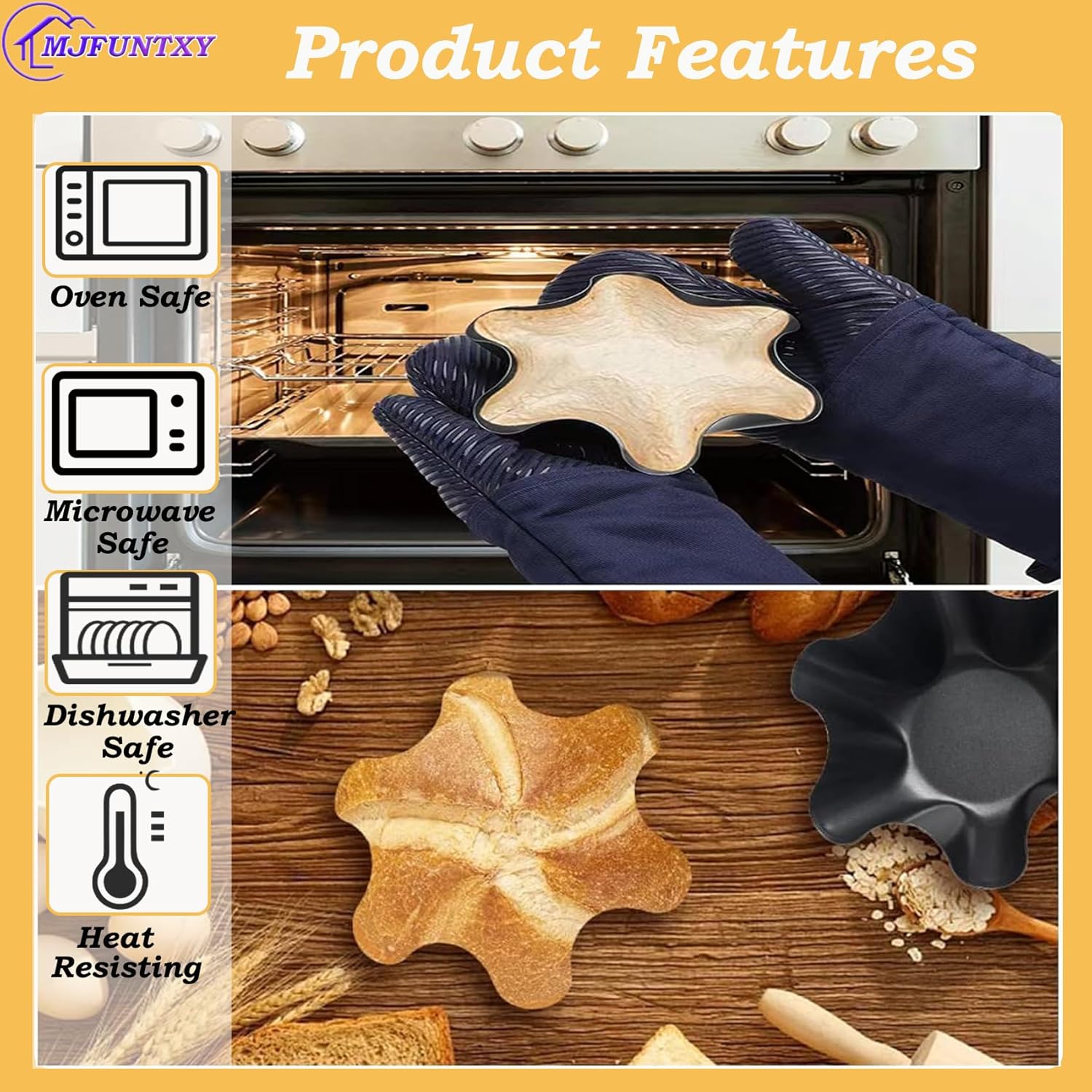 Skiennix 4-Pack Tortilla Pan Set - Nonstick Carbon Steel Taco Shell Molds | Dishwasher & Microwave Safe
