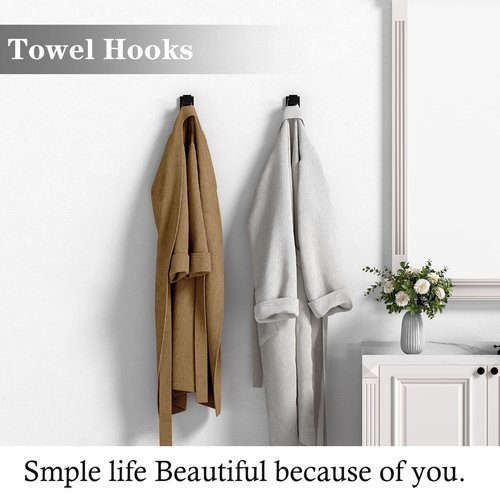 12-Piece Matte Black Bathroom Hardware Set, Heavy Duty Bath Towel Bar Set Including - 16" Towel Rack&Hand Towel Holder&Toilet Paper Holder&Towel Ring&Robe Towel Hook