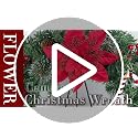 Artificial Christmas Wreath on Easel for Cemetery Grave Decoration - Weather Resistant Memorial Tribute