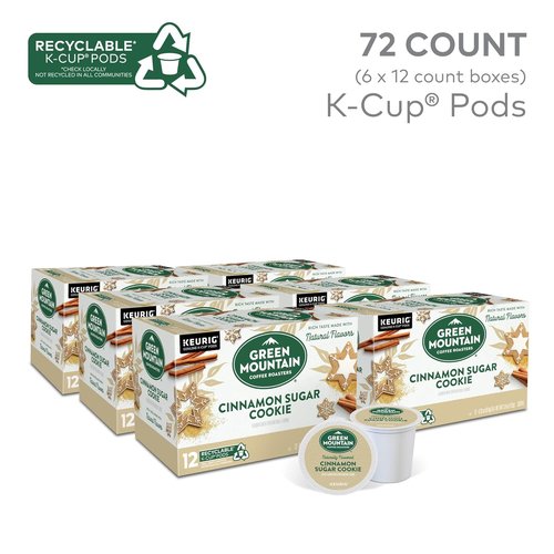 Green Mountain Coffee Roasters Cinnamon Sugar Cookie Coffee - 72 Count Keurig K-Cup Pods