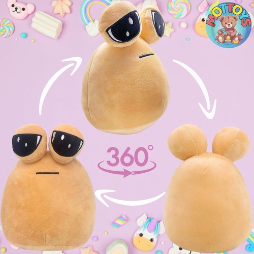 MOTTOYS Alieyn Soft Plush - 9 inch Mother and 4 inch Two Child Stuffed Toy - Toys for Fans - Game and Different Emotional Plushie - Fun App Plushies - Present for Kids and Adults - Smooth Pillow