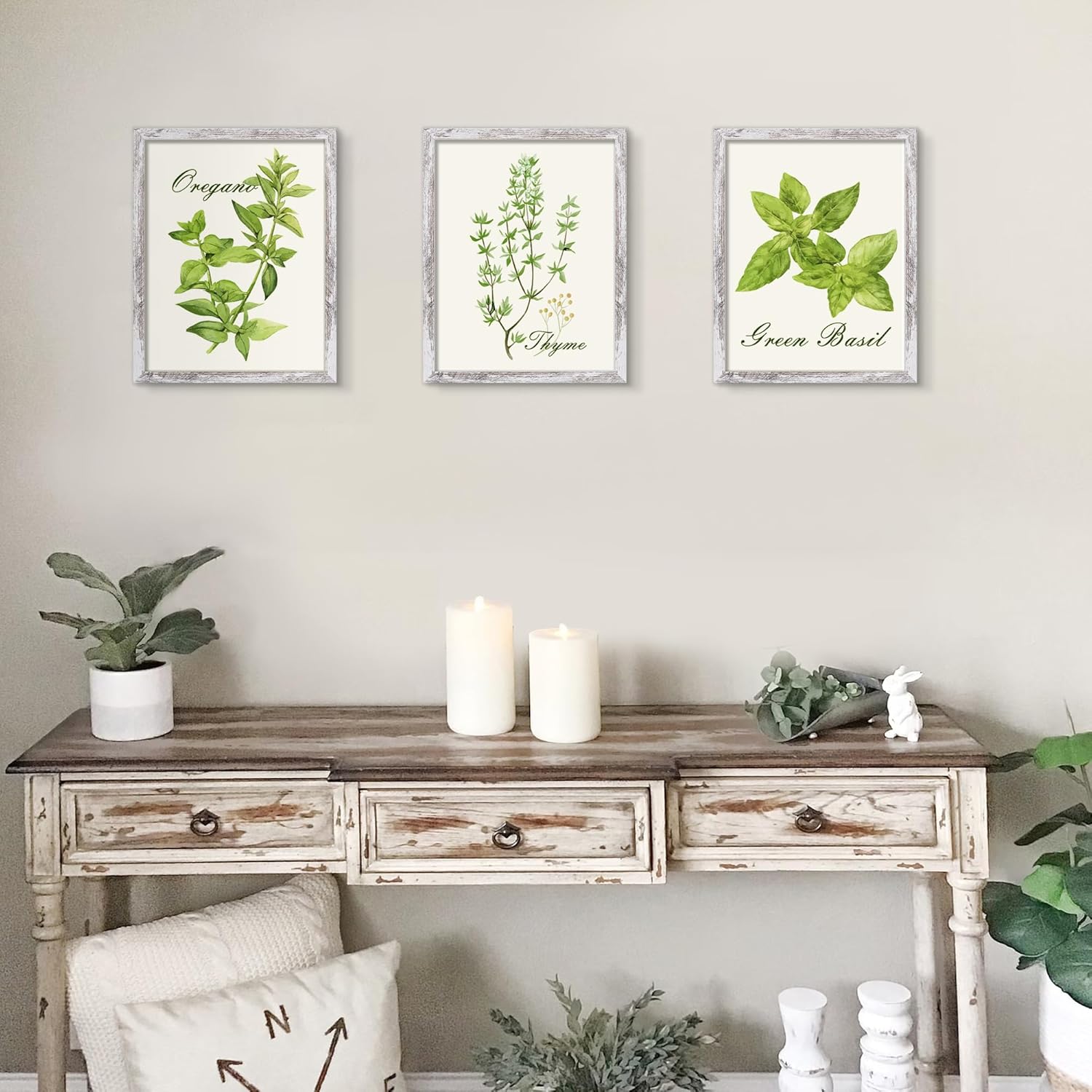 Upsimples 11x14 Picture Frame - Rustic White Wall Hanging Frame for 8x10 or 11x14 Photos | 1 Pack