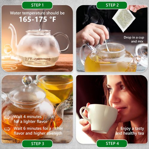 Yerba Mate Tea - Green Cut & Sifted - Unsmoked Energy Boost - 400 Tea Bags - Packed with Nutrients - Your Perfect Coffee Replacement