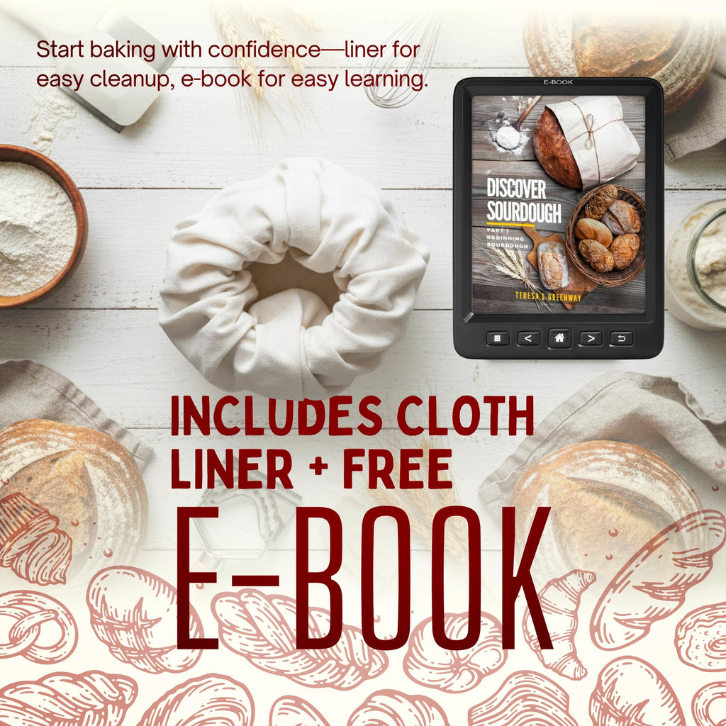 Bread Story Round Banneton Bread Proofing Basket Set – Handmade Rattan Brotform Dough Bowl with Cloth Liner, Sourdough Tools & Baking Supplies for Home Bakers – Baking Kit, 10 Inch