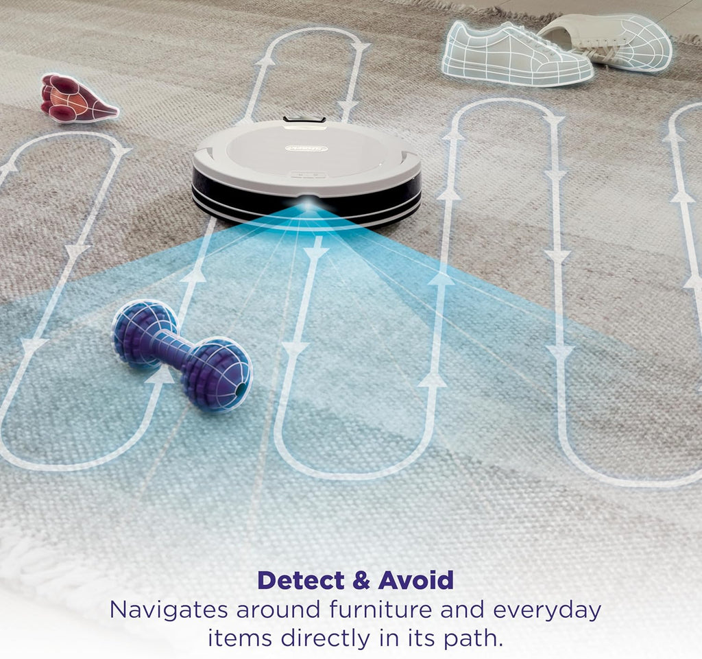 Shark Navigator Robot Vacuum - Powerful Suction & SmartPath Navigation | Self-Empty Base, White, AV2110S