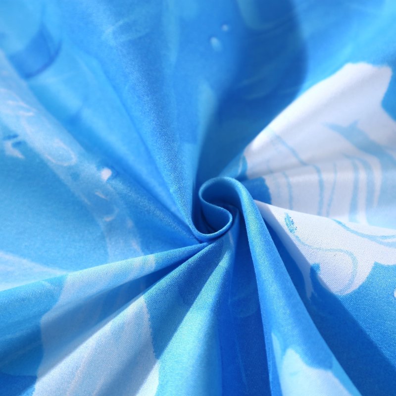 SDIII 4PCS Blue Mermaid Queen Sheets Set, Soft Microfiber Princess Sheets Set Queen, Blue Mermaid Bed Sheet for Girls Kids and Teens, Deep Pocket