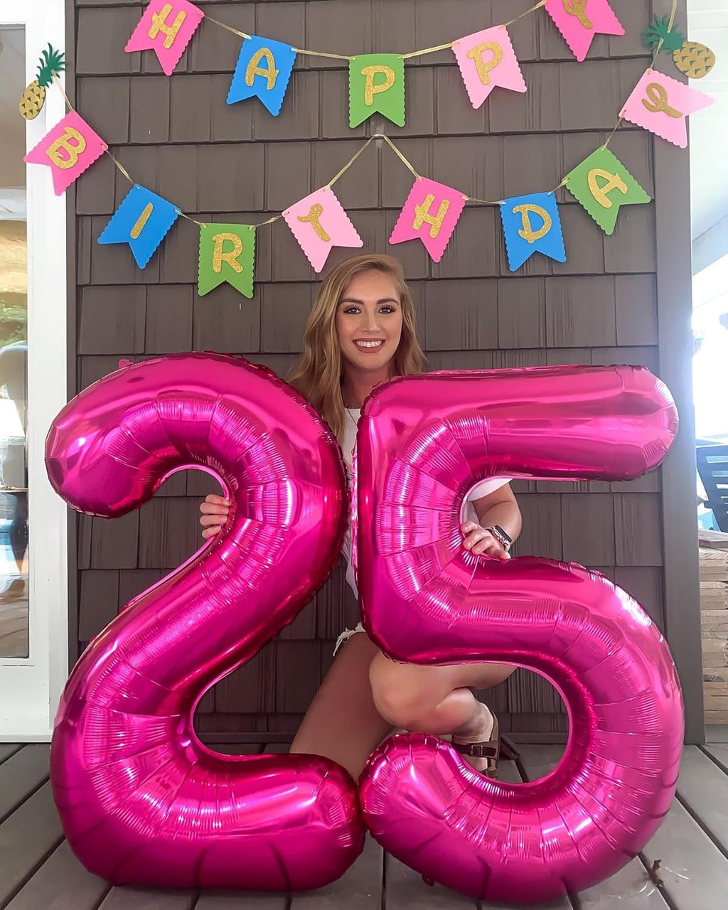 Number 2 Balloon by [Brand Name] - 40 Inch Hot Pink Birthday Decoration for Second Birthday Party