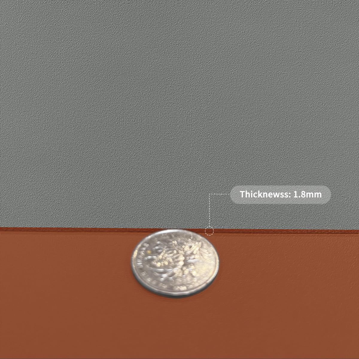 Zinkooat Leather Table Cover,1.8mm Thick,42x88 Inch Table Protector,Table Protector for Dining Room Table,Dining Table Cover,Protective Table Cover for Wood Table(Brown+Gray,42x88)